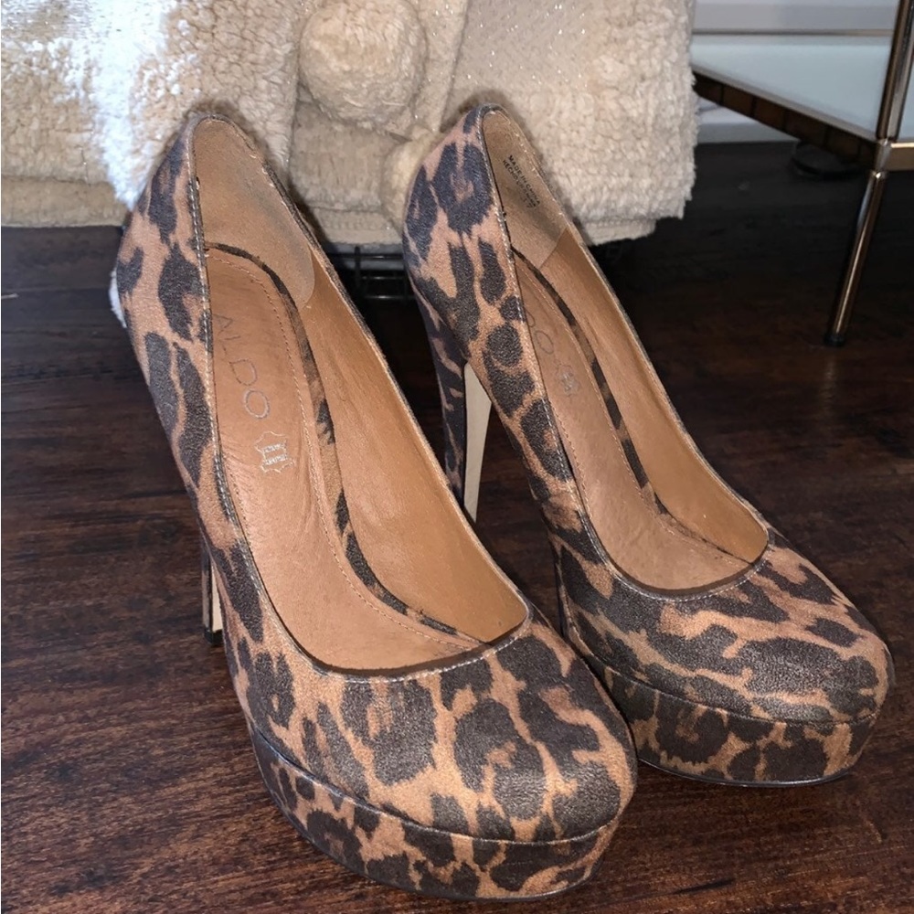 Leopard print heels